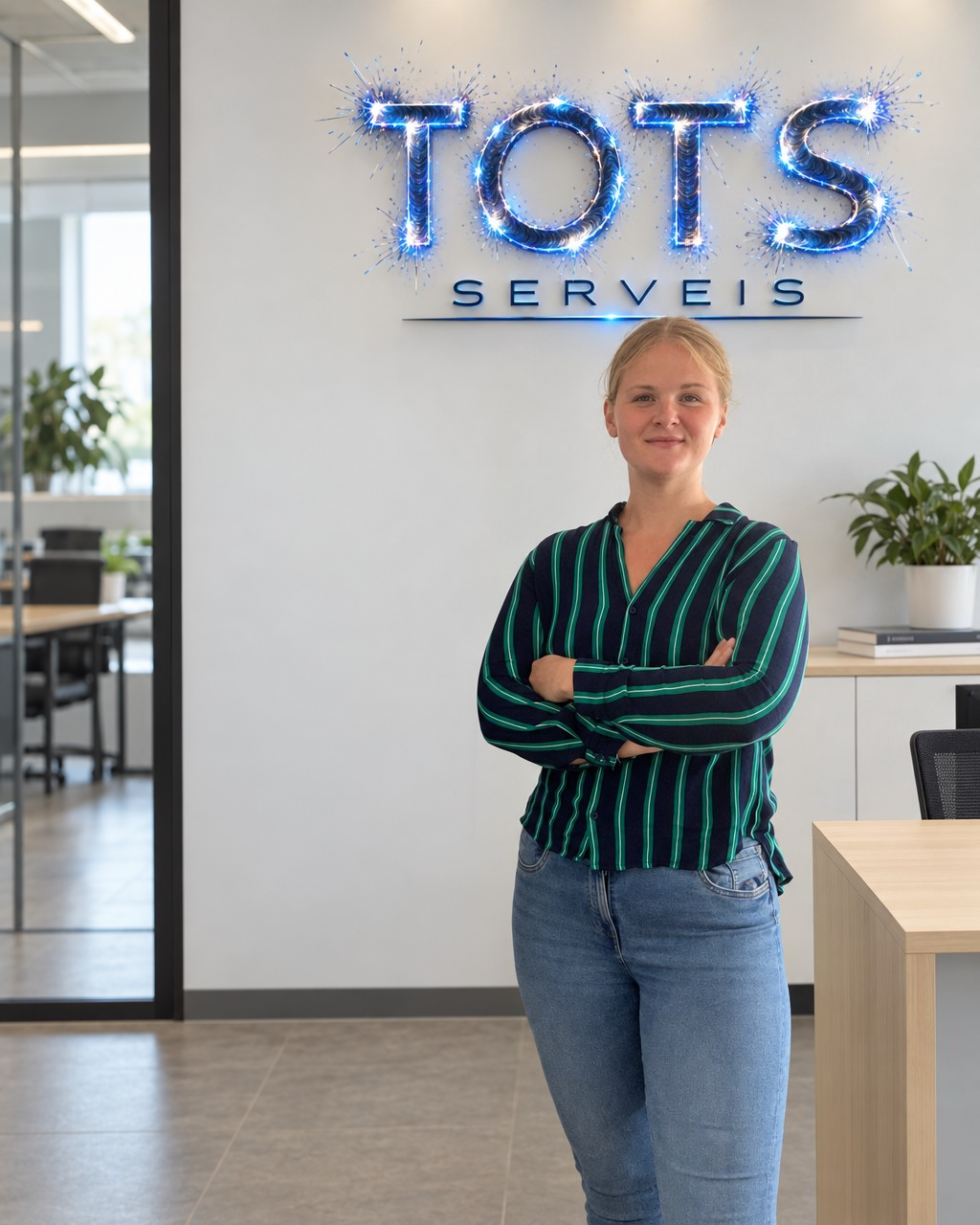 Margarita a l’oficina de TOTS SERVEIS